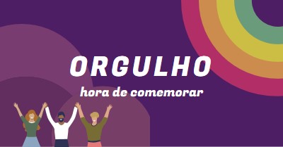 Celebrando o orgulho purple modern-bold