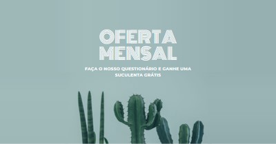 Questionário de oferta mensal green modern-simple