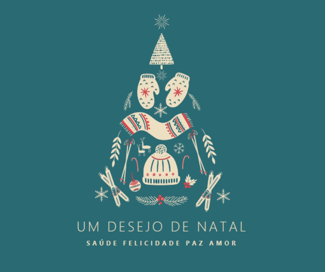 Tudo o que eu quero para o Natal green modern-simple