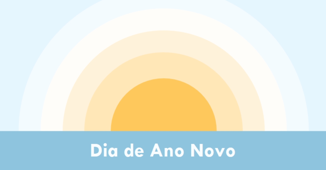 Sol do Dia de Ano Novo blue modern-simple
