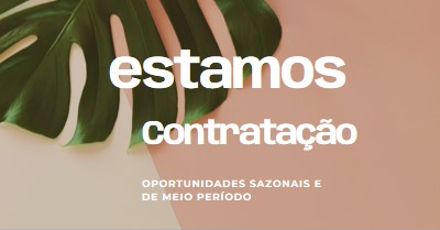 Estamos contratando trabalhadores sazonais pink modern-simple