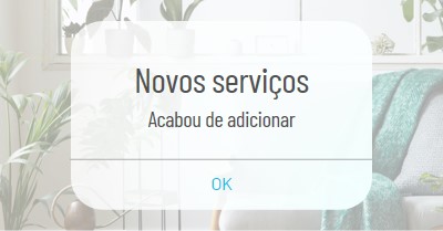 Notificação de serviço white modern-simple