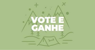 Votar e vencer green whimsical-line