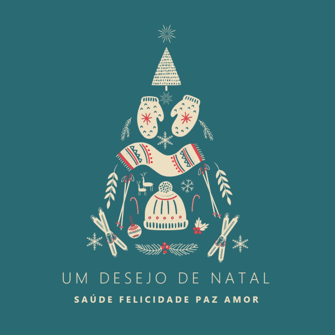 Tudo o que eu quero para o Natal green modern-simple