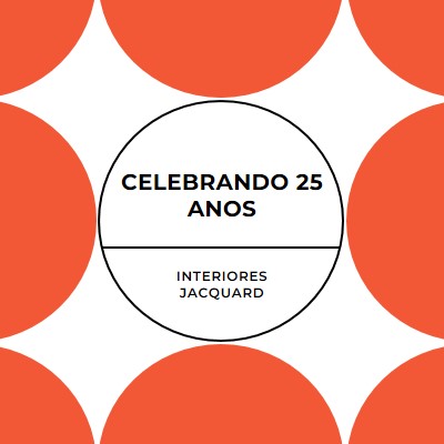 Comemorando 25 anos orange modern-geometric-&-linear