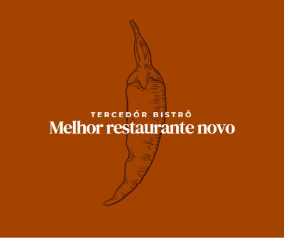 Nós somos o melhor restaurante novo red modern-simple