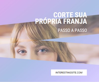 Corte sua própria franja purple modern-bold