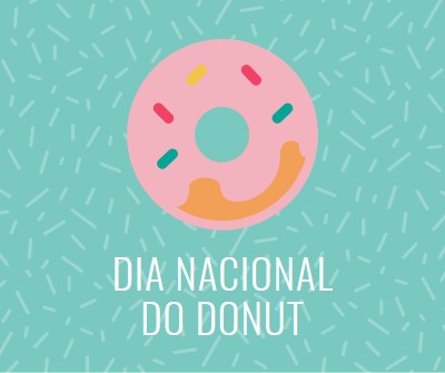 Yum é o Dia Nacional do Donut blue modern-simple