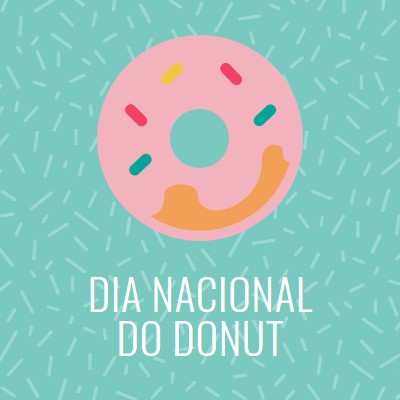 Yum é o Dia Nacional do Donut blue modern-simple