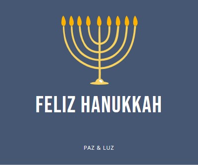 Hanukkah Sameach blue modern-simple