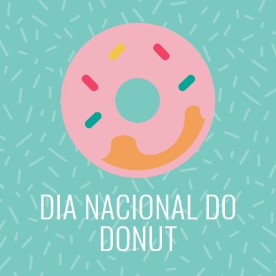 Yum é o Dia Nacional do Donut blue modern-simple