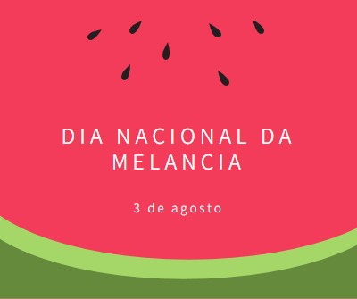 Dia Nacional da Melancia pink modern-simple