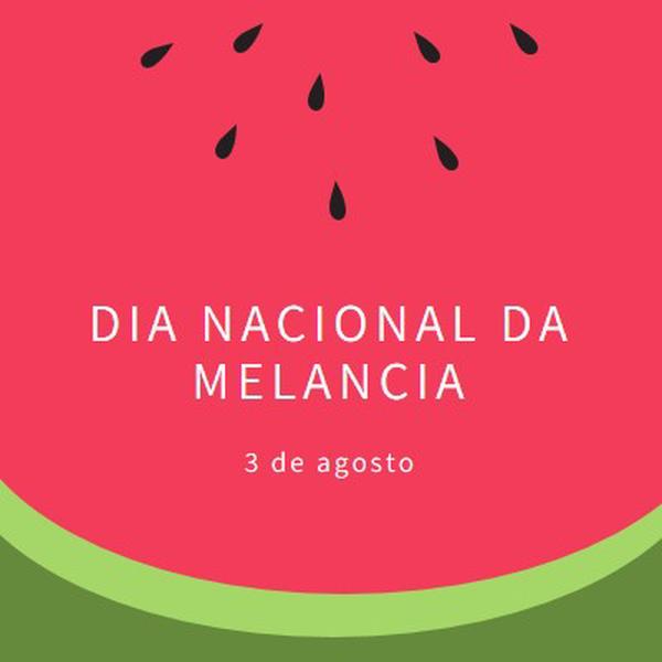 Dia Nacional da Melancia pink modern-simple