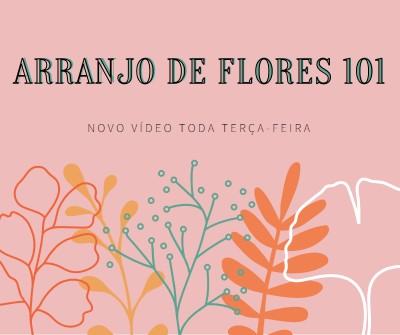 Florais flertes pink whimsical-line