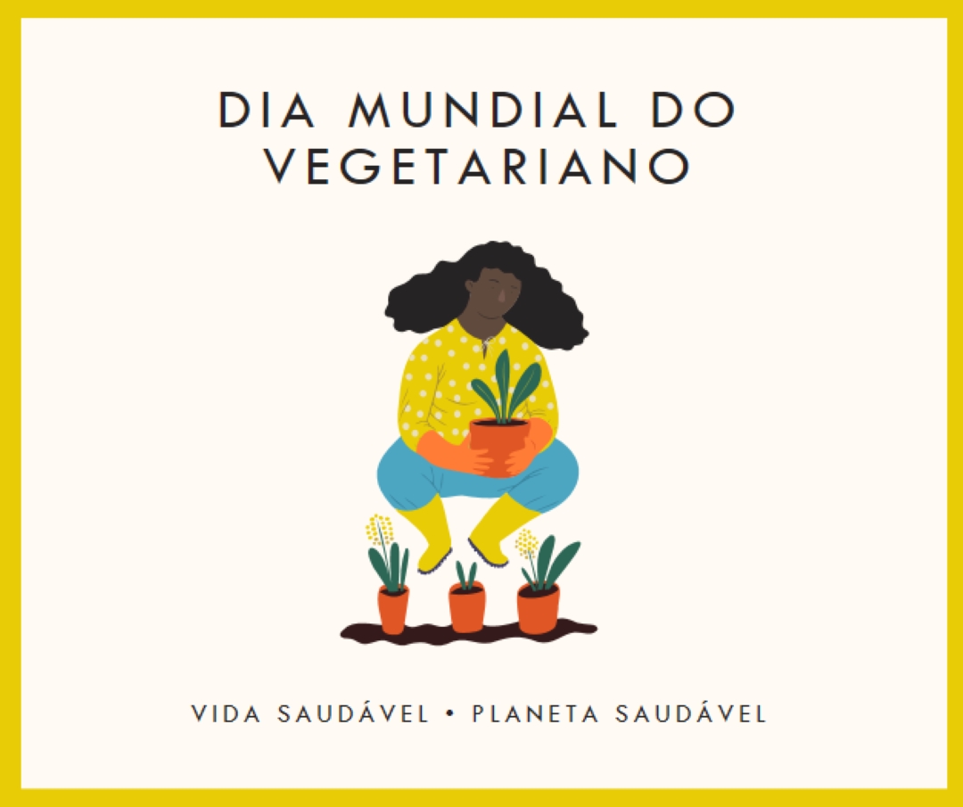 É o Dia Mundial do Vegetariano white modern-simple