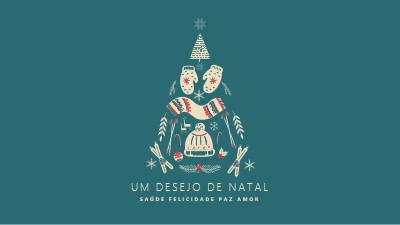 Tudo o que eu quero para o Natal green modern-simple