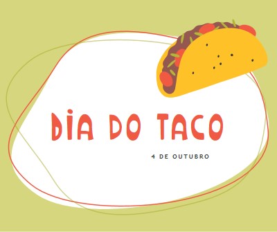 Taco da cidade green whimsical-line