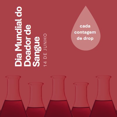 Dia Mundial do Doador de Sangue red modern-bold