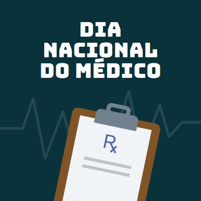 Hoje é o Dia Nacional do Médico blue modern-simple