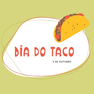 Taco da cidade green whimsical-line