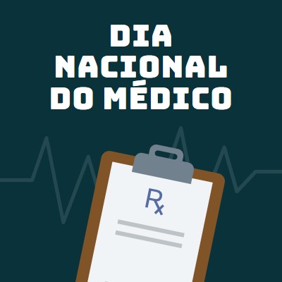 Hoje é o Dia Nacional do Médico blue modern-simple