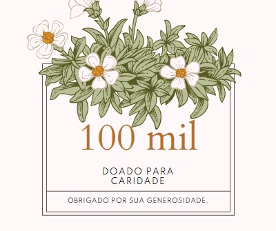 Abundância de gratidão white vintage-botanical