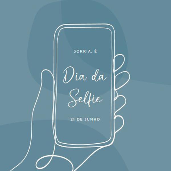 Confiança da Selfie blue whimsical-line