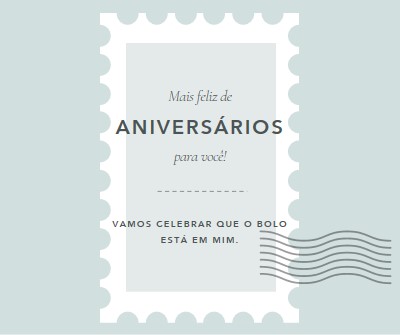 Aniversário maravilhoso blue modern-simple