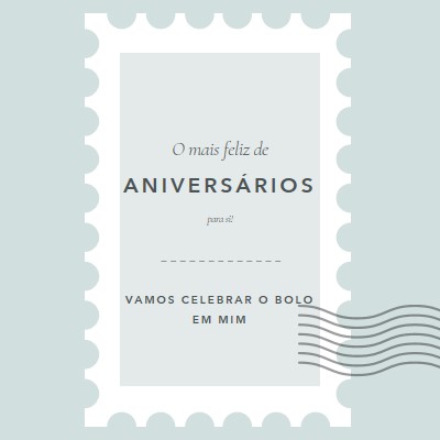 Aniversário maravilhoso blue modern-simple