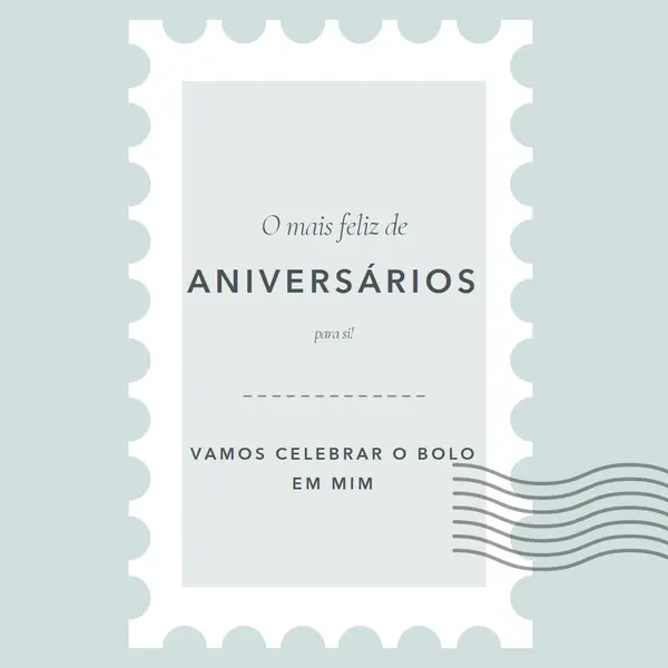 Aniversário maravilhoso blue modern-simple