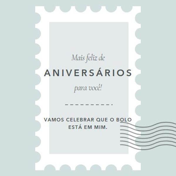 Aniversário maravilhoso blue modern-simple