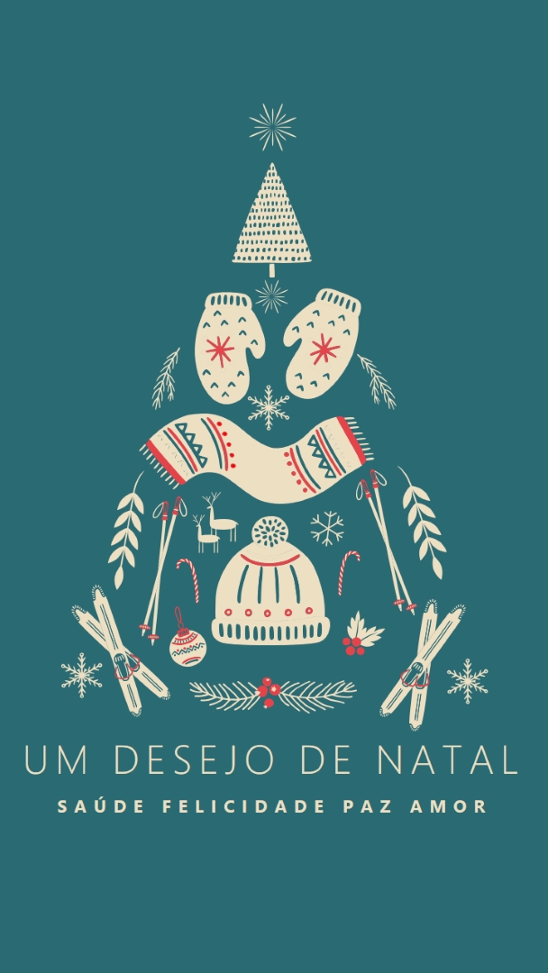 Tudo o que eu quero para o Natal green modern-simple