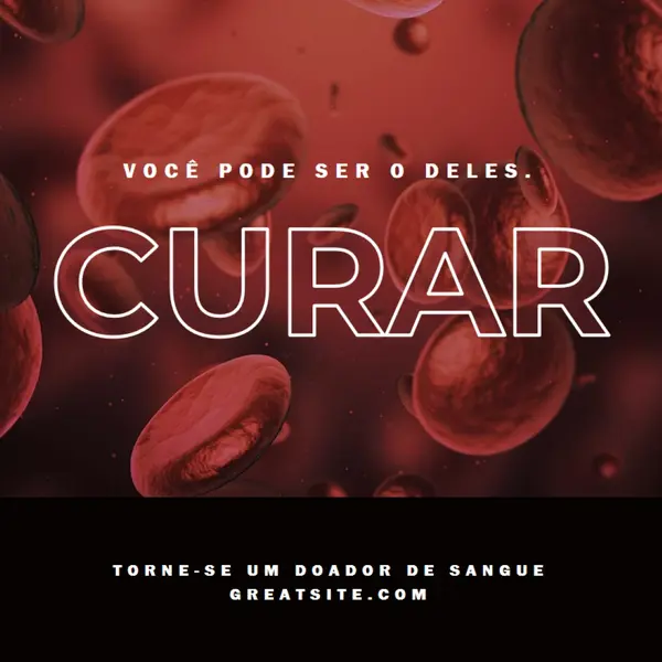 Tornar-se um doador de sangue red modern-simple