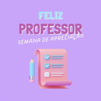 Semana de Apreciação do Professor purple whimsical-color-block