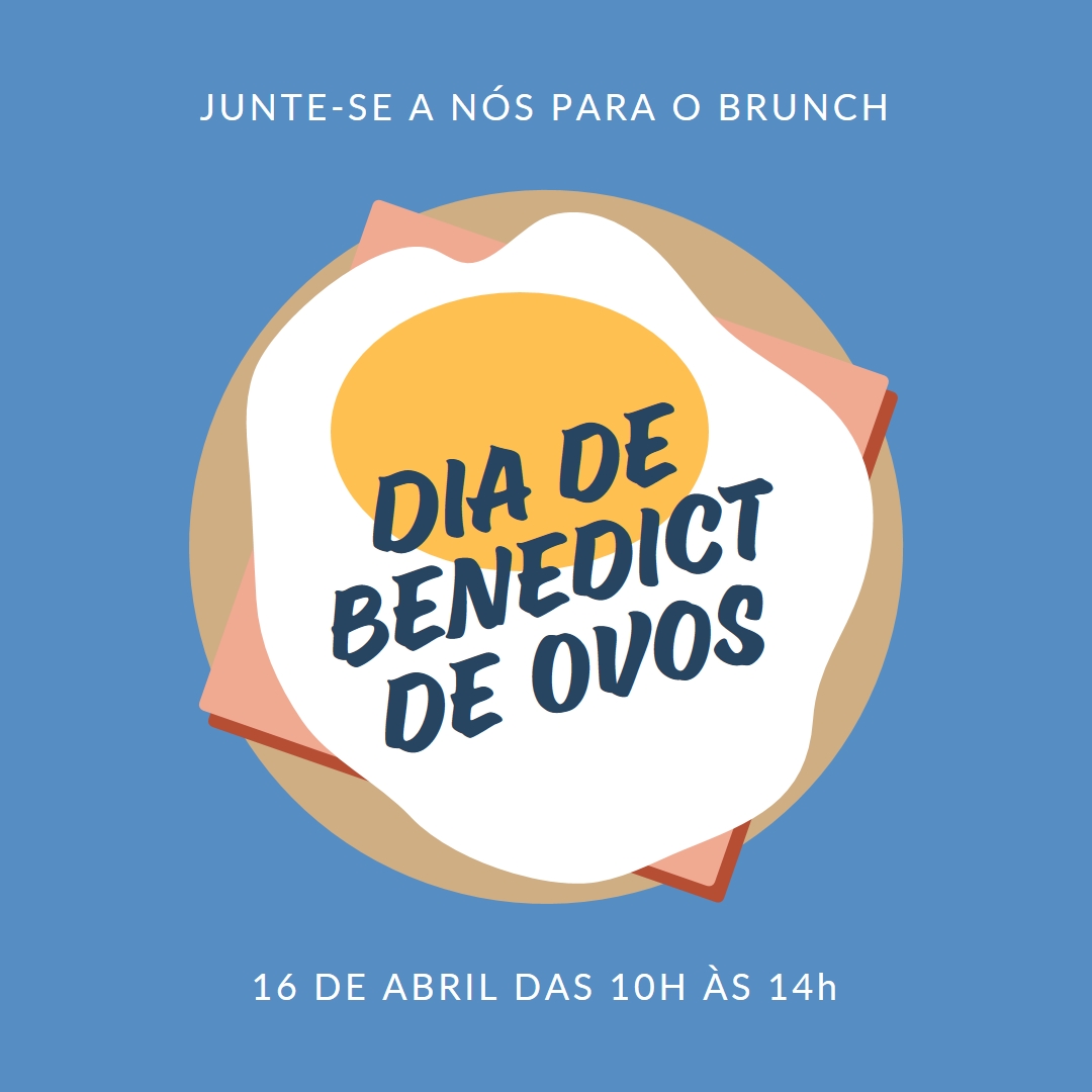 Dia de Benedict de Ovos blue whimsical-color-block