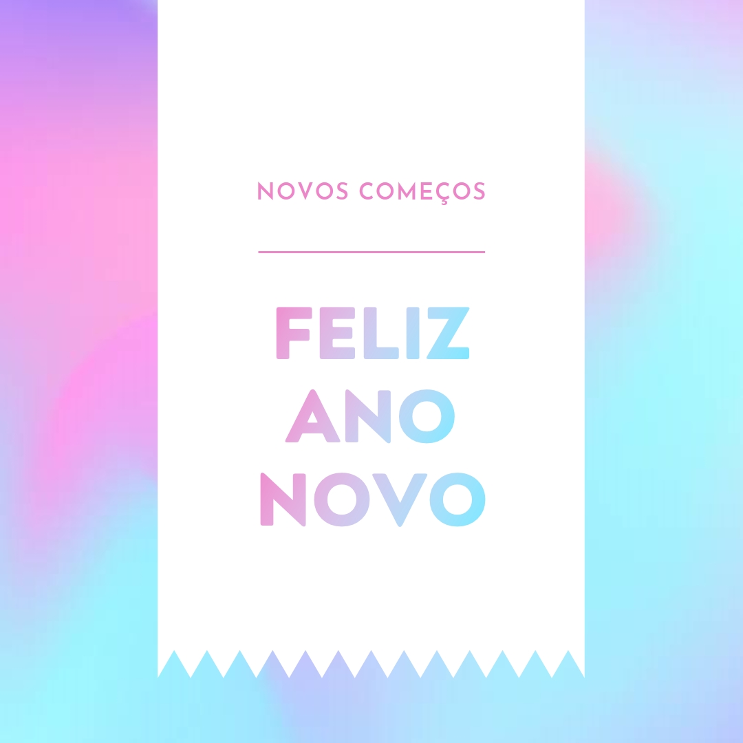 Ano novo, novos começos blue modern-bold