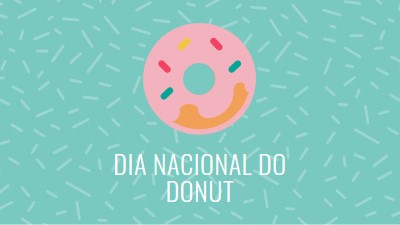 Yum é o Dia Nacional do Donut blue modern-simple