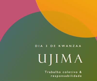 Dia 3 de Kwanzaa green modern-bold