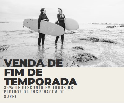 As alegrias da praia gray modern-bold