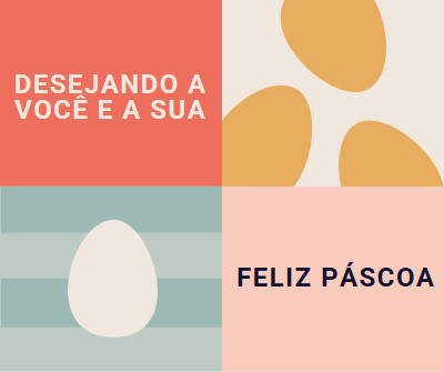 Feliz Páscoa para você e o seu orange modern-color-block