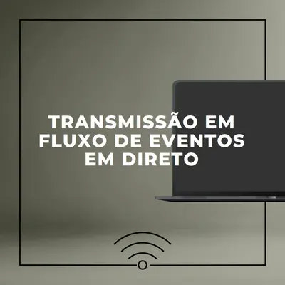 Transmissão em fluxo de eventos em direto gray modern-bold