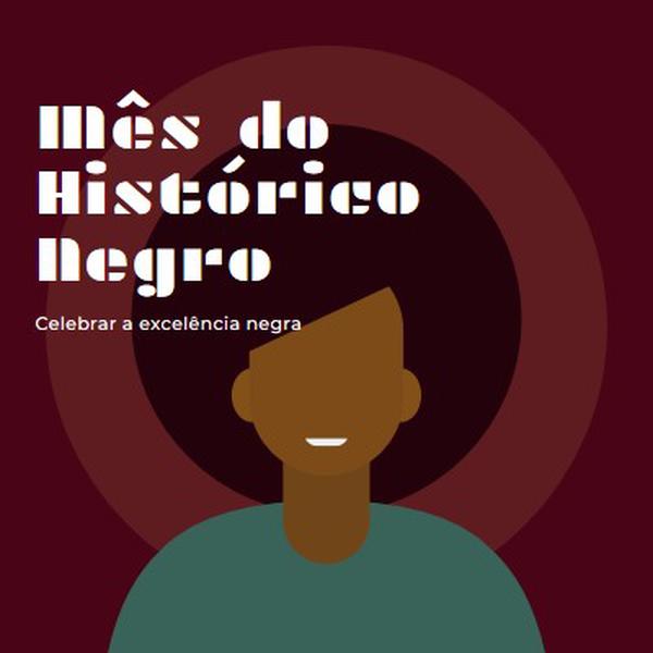 Celebração do Mês da História Negra red modern-color-block