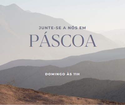 Junte-se a nós domingo de Páscoa gray modern-simple