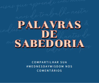 Palavra para o sábio blue modern-simple