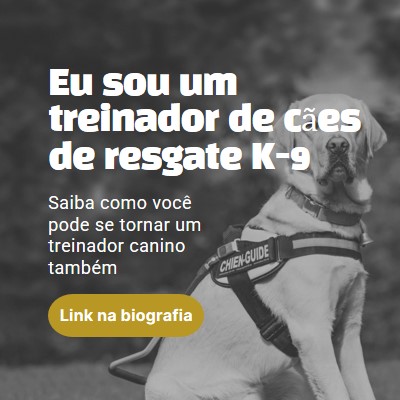 Eu sou um treinador de cães de resgate black modern-simple