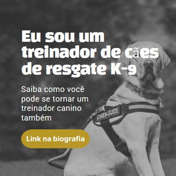 Eu sou um treinador de cães de resgate black modern-simple