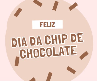 Feliz Dia do Chocolate brown organic-simple