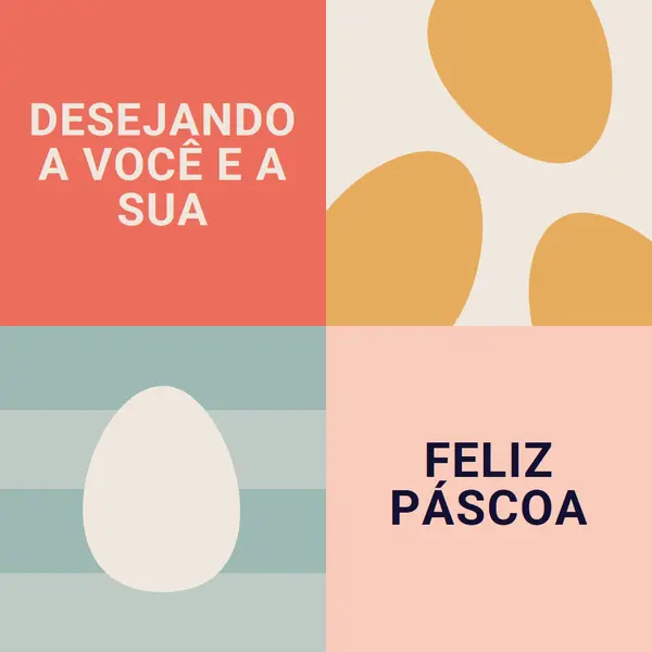 Feliz Páscoa para você e o seu orange modern-color-block