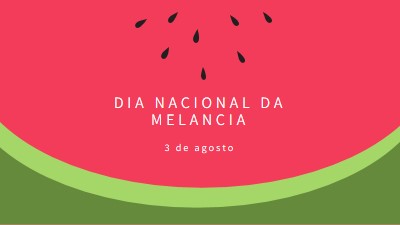 Dia Nacional da Melancia pink modern-simple