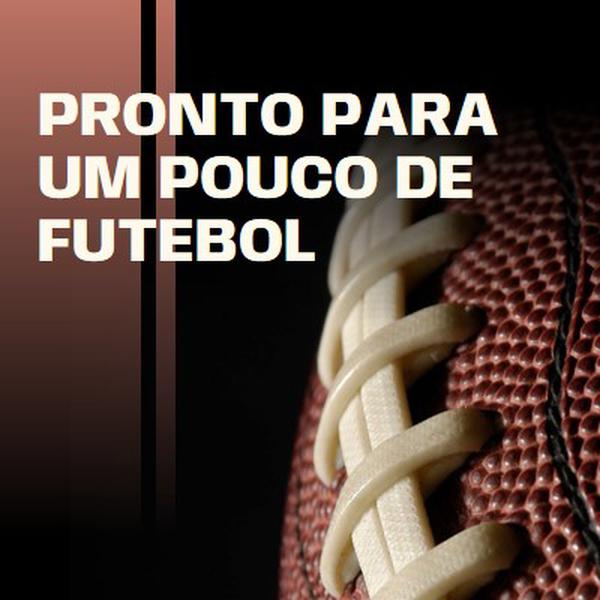 Pronto para um pouco de futebol brown modern-simple